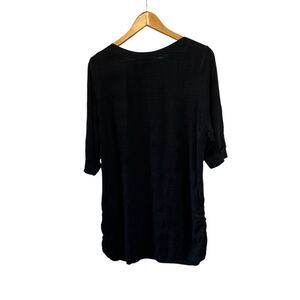 KISMET Black Stretch 3/4 Sleeve Long Fit Tunic Top XXL